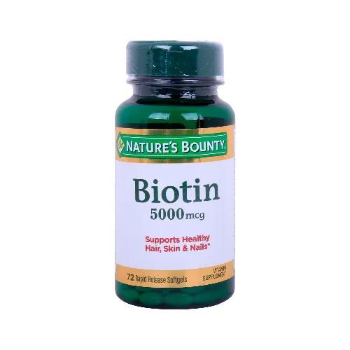 Nature's Bounty Biotin 5000mcg 72 Pieces