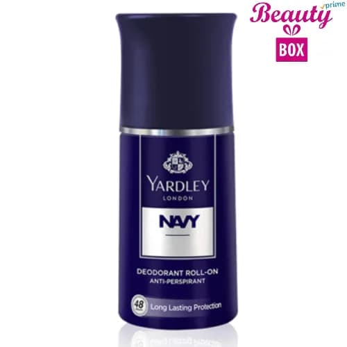 Yardley London Navy Anti-Perspirant Roll-On Deodorant with Long Lasting Protection 50 ml