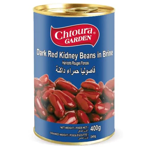 Chtoura Foods Dark Red Kidney Beans 400 Gr