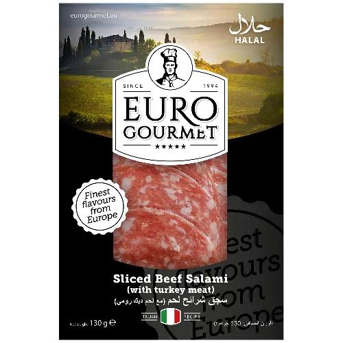 Euro Gourmet Sliced Beef Salami With Turkey Meat 130G