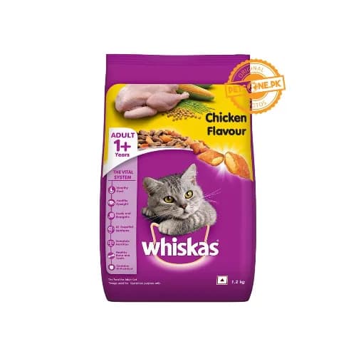 Whiskas Dry Cat Food with Chicken (1+ Years) 1.2 kg