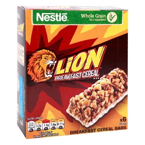 Nestle Lion Breakfast Cereal Bars 6 X 25 G