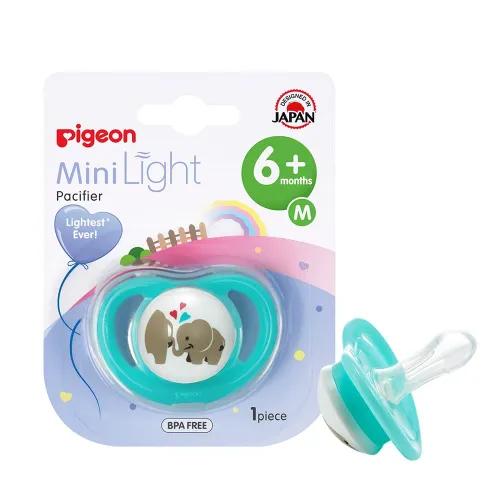 Pigeon Mini Light Green Medium Pacifier (6+ Months) - BPA free 1 pcs