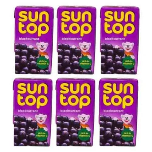 Sun Top Black Currant Juice - preservatives free 6 x 250 ml