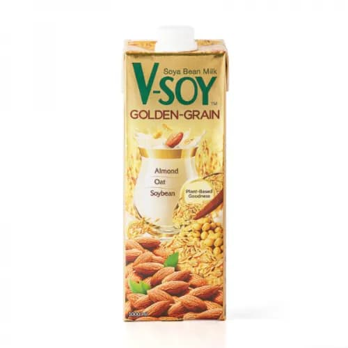 V-Soy Golden Grain Soybean Milk With Oats & Almonds 1 L