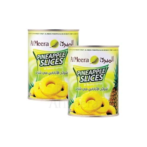 Al Meera Pineapple Slices In Heavy Syrup 656g X 2