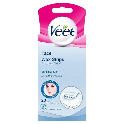 Veet Pure Face Wax Strips Sensitive Skin 20 Strips