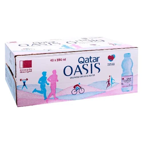 Qatar Oasis Balanced Water (40x330ml) - low sodium 40 x 330 ml