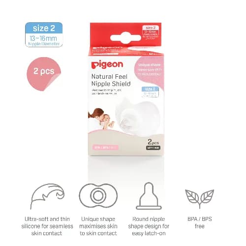 Pigeon Natural Feel Nipple Shield 2 Pcs