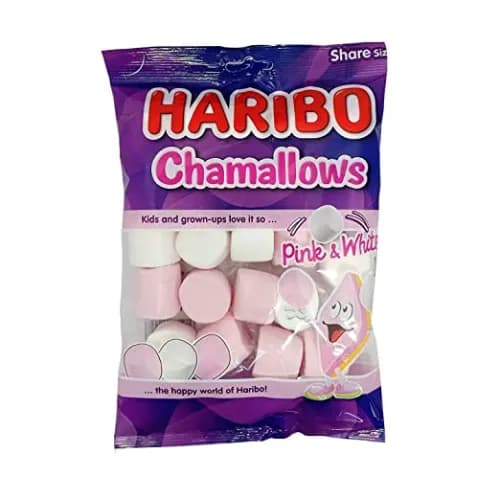 Haribo Chamallows Marshmallow Candy Strawberry Flavor 20% Free 84g