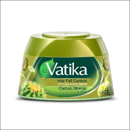 Vatika Naturals Hair Fall Control Styling Hair Cream with Olive, Cactus, Henna 140 ml