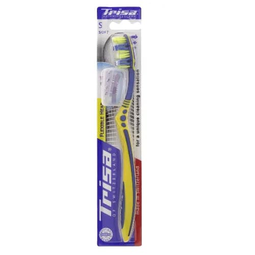 Trisa Flexible Head Soft Toothbrush 1pc Assorted Colours