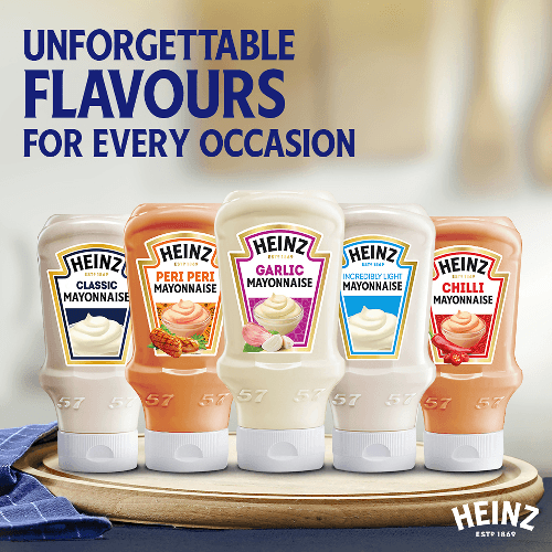 Heinz Garlic Mayonnaise Top Down Squeezy Bottle 400ml