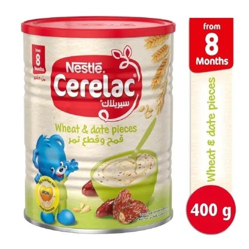 Cerelac Infant Cereal With Wheat & Date Pieces (8+ Months) - Artificial Colorings Free, Preservatives Free 400 Gr