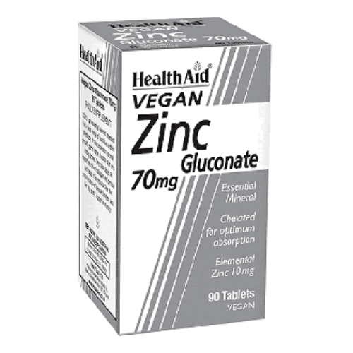 Health Aid Zinc Gluconate 70 Mg 90 Tablets