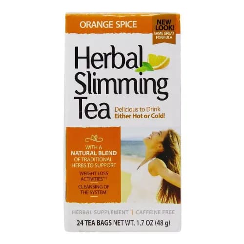 Herbal Slimming Tea Bags Orange Spice Flavor - Caffeine Free 24 Per Pack