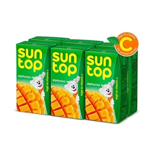 Sun Top Mango & Apple Mixed Juice - preservatives free 6 x 125 ml