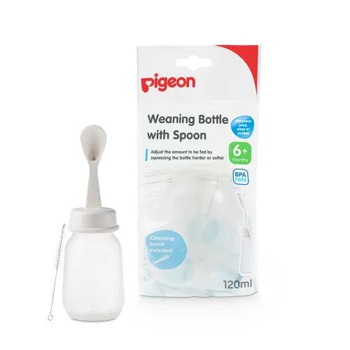 Pigeon 120ml Weaning Bottle With Spoon (6+ Months) - BPA free 1 pcs