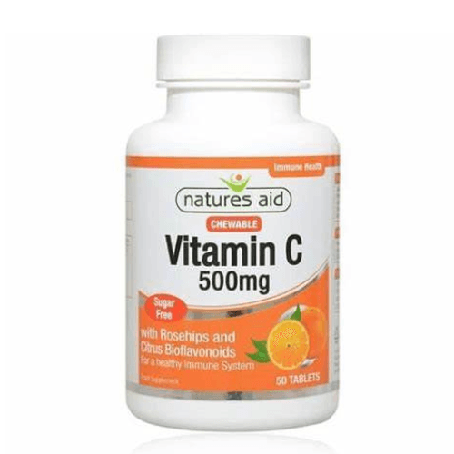 Natures Aid Vit C-500 Mg Chewable 50 Pcs