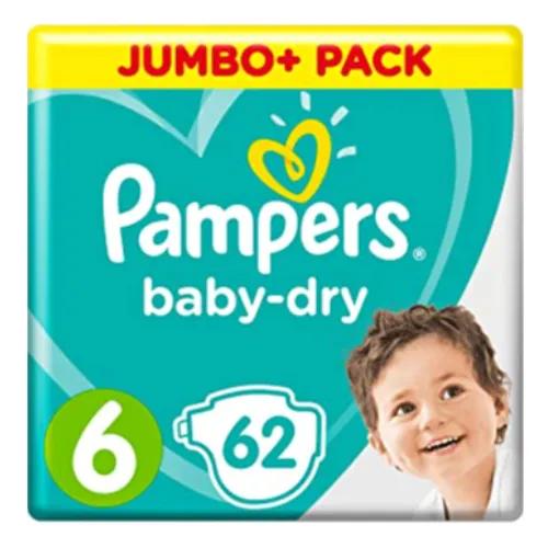 Pampers Baby Dry Diapers Size 6 (13-18kg) 62 per pack