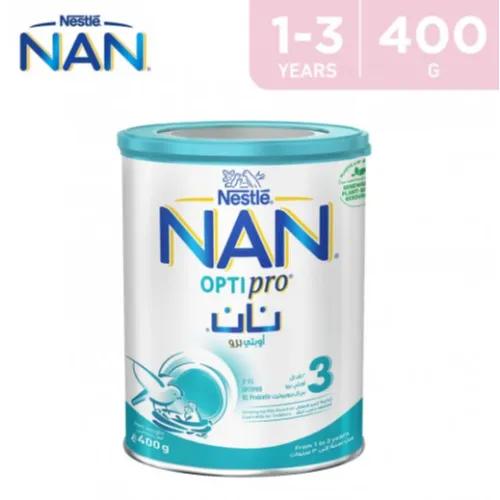 Nan optipro growing up milk formula with 2-fl and bl probiotic stage 3 (1-3 years) 400 gr