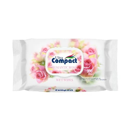 Ultra Compact Romantic Rose Wet Wipes 100 per pack