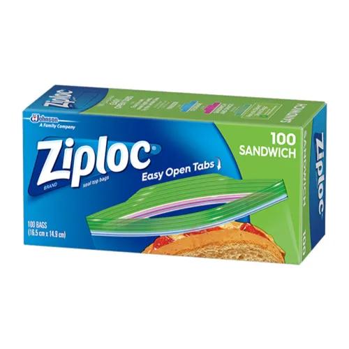 Ziploc Seal Top Sandwich Storage Bags (16.5x14.9cm) 100 per pack