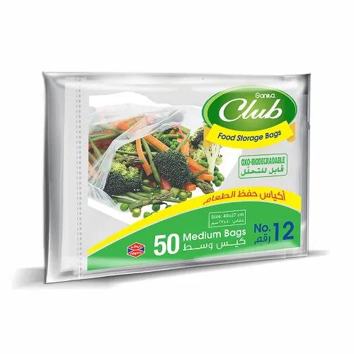 Sanita Club Oxo-Biodegradable Medium Food Storage Bags No.12 (40x27cm) 50 per pack