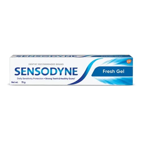 Sensodyne Fresh Gel Toothpaste with Fluoride for Sensitive Teeth - vegetarian 75 ml