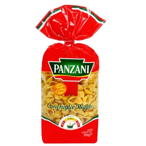 Panzani Conchiglie Rigate Pasta 500 gr