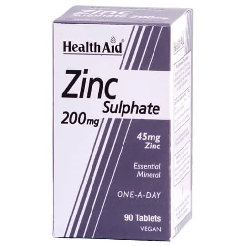 Health Aid Zinc Sulphate 200 Mg 90 Tablets