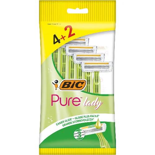 Bic Pure Lady Disposable Razor 6Pcs