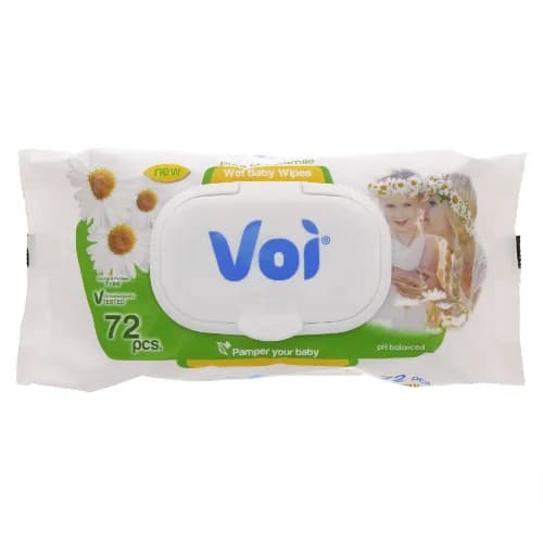 Voi Baby Wet Wipes Pure Chamomile 1 Packet 72 Pieces