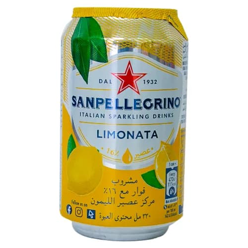 Sanpellegrino Italian Sparkling Drinks Limonata 330 Ml