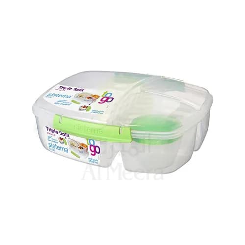 Sistema Plastic Foodsaver Triple Split To Go 2L Sm20920