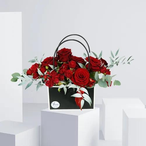 Bleue Flower Bag Red 12017