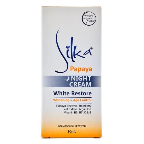 Silka Whitening & Age Control Night Cream with Papaya Enzymes 30 ml