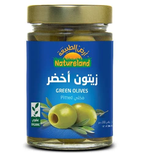 Natureland Green Olives Pitted 280g