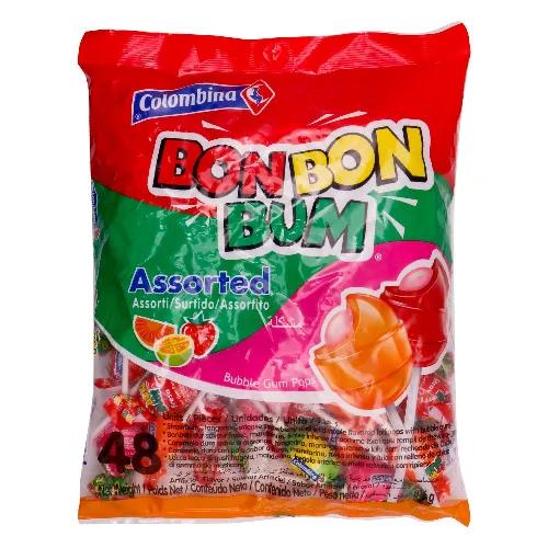 Colombina Bon Bon Bum Bubble Gum Pops Assorted 816g