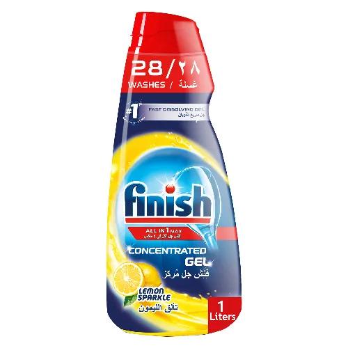 Finish All In 1 Max Concentrate Gel Dishwasher Lemon 1 ltr