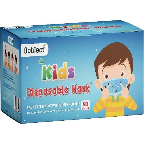 Optitect Disposable Kids Face Masks 3ply 50 per pack