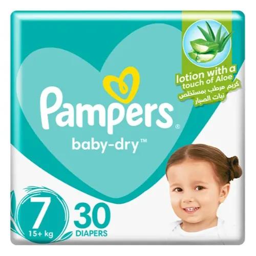 Pampers Baby-Dry Diapers with Aloe Vera Lotion Size 7 (15+ kg) 30 per pack