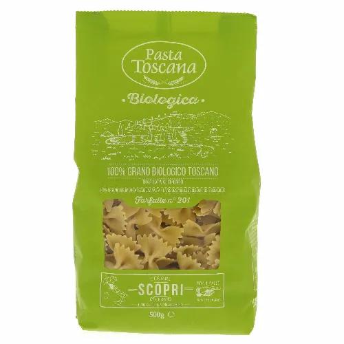 Pasta Toscana Farfalle No.201 100% Organic Durum Wheat Samolina Pasta 500g