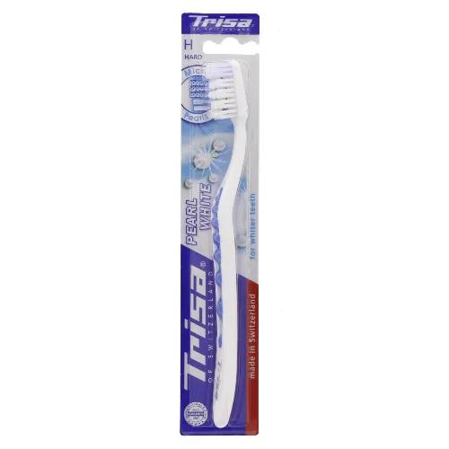 Trisa Tooth Brush Pearl White Hard 1 Piece Assorted Colours