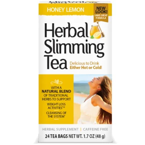 Herbal Slimming Tea Bags Honey Lemon Flavor 24 Per Pack