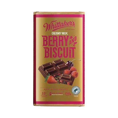 Whittakers Chocolate Berry & Biscuit Block 250G