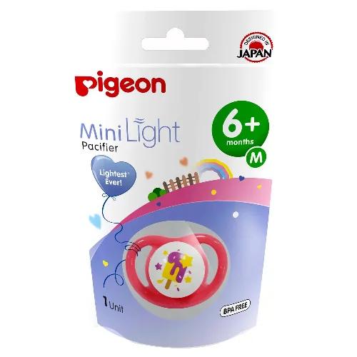 Pigeon Mini Light Medium Red Pacifier (6+ Months) - BPA free 1 pcs