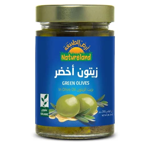 Natureland Green Olives in Olive Oil 280g