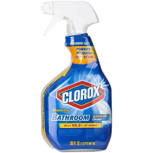 Clorox Disinfecting Bathroom Cleaner Spray Bottle, 887 Ml