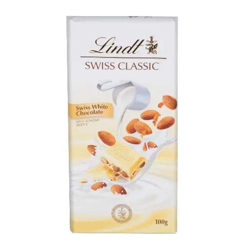 Lindt Swiss Classic White Chocolate With Almond Brittle 100 G